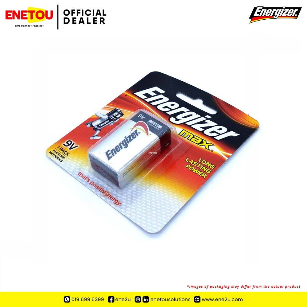 ENERGIZER MAX® 9V 522 ALKALINE BATTERIES 1PCS/CARD [ORIGINAL]
